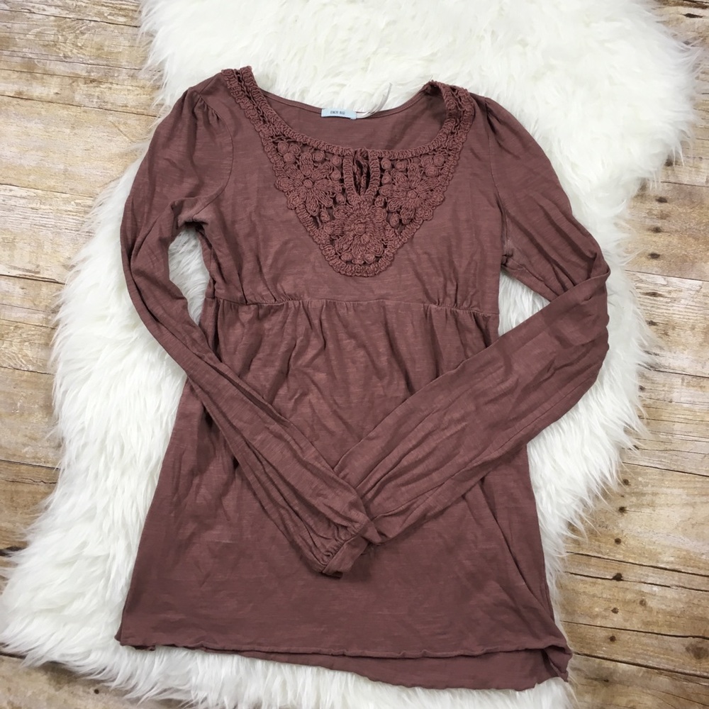 Kimchi Blue Long Sleeve Blouse w Bishop Sleeves